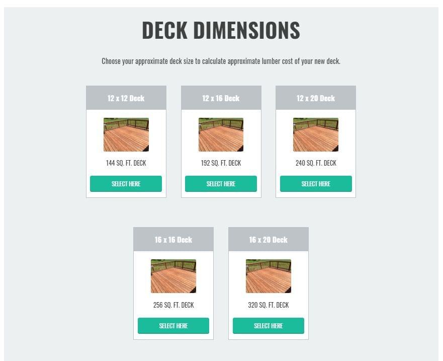 Deck Cost Calculator Tool Estimate Deck Cost Free Deck Cost Calculator